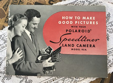 Vintage Polaroid Speedliner Land Camera Booklet Model 95A Junk Journal