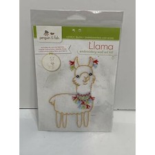 Penguin  Fish LLAMA EMBROIDERY Wall Art Kit Sealed Craft needle point LMA031018