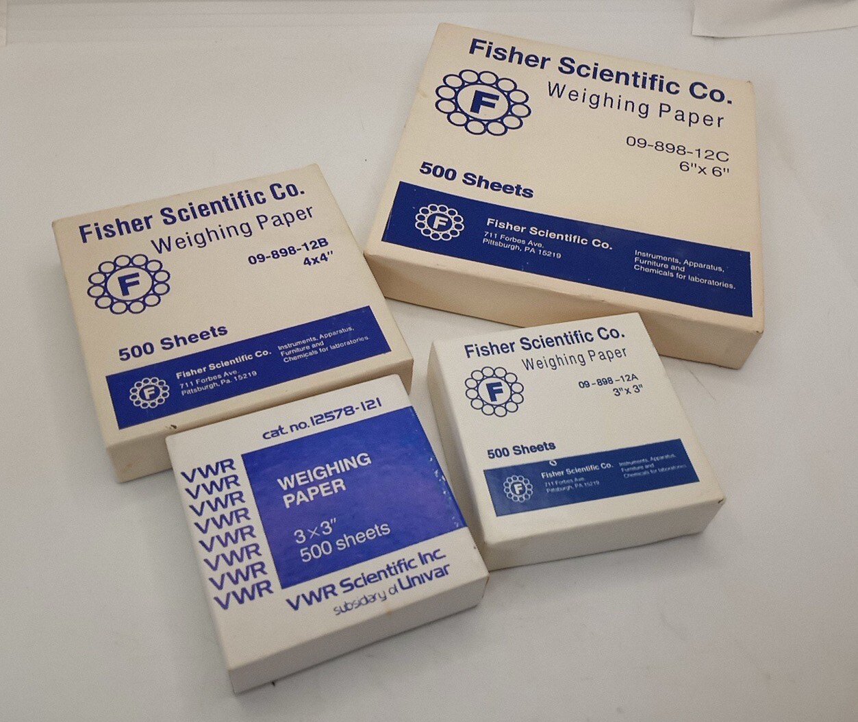 Lot of Fisher Scientific & VWR Weighing Weigh Paper 6x6 4x4 3x3 eBay