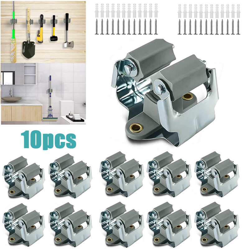 Set supporto attrezzi, supporto scopa a parete, supporto attrezzi da giardino, supporto...