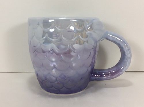 NEW Purple Iridescent MERMAID Coffee MUG Tea Cup Seize SEAS THE DAY 16oz Ceramic - Picture 2 of 9