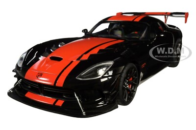 2017 DODGE VIPER 1:28 ED. ACR BLACK W/ RED STRIPES 1/18 MODEL CAR AUTOART 71732