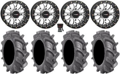 System 3 ST-3 Machined 14'' Wheels 28'' BKT AT 171 Tires Yamaha Viking Wolverine