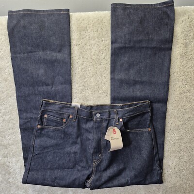 Levis 527 Jeans Actual 36/36 Bootcut Blue Dark Wash Denim Heavy Cowboy Outdoor