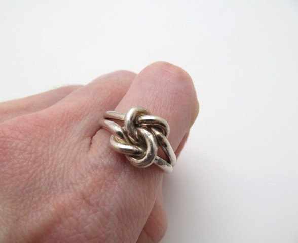 925 Sterling Silver Double Interlocking Knot Knot… - image 5