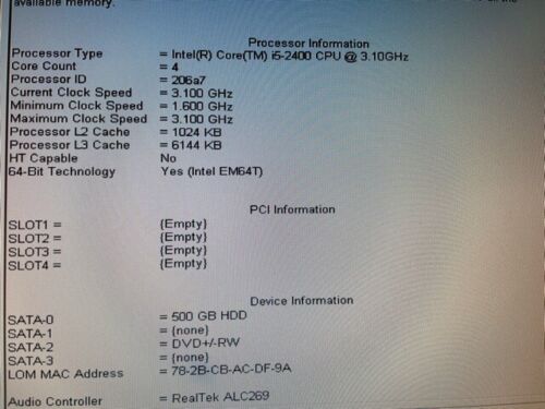 Dell Optiplex 990 MT Intel Core i5-2400 3.10GHz 8GB 320GB DVD/RW LINUX PC - Picture 9 of 11