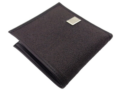 dunhill Bifold Wallet Logo Plate PVC x Leather Authentic