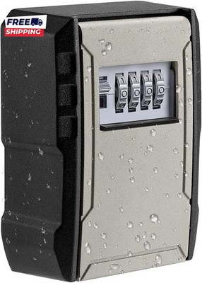 UPGRADE Super Large Capacity Key Lock Box  Weatherproof Wall Mount Key Box