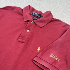 Polo By Ralph Lauren Polo Shirt Mens L Red Short Sleeve Collared Embroidered