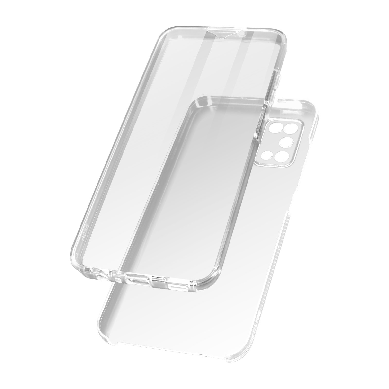 Coque Galaxy A03s intégrale transparente Avizar protection silicone avant arrière