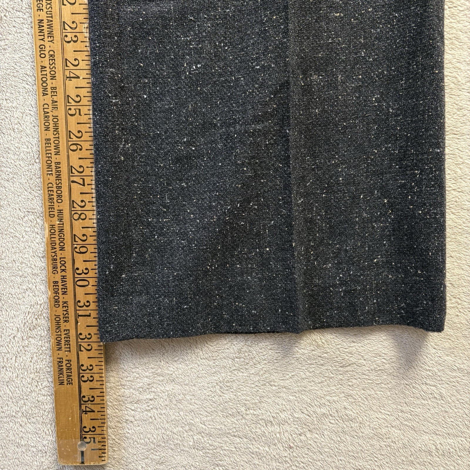 ALTRA Pantalone donna J Jill taglia 12 grigio elasticizzato tweed vestito vita media gamba larga