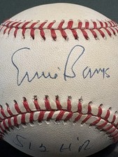 ERNIE BANKS AUTOGRAPHED OML BASEBALL CHICAG0 CUBS 512 HOME RUNS JSA