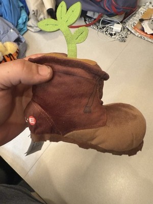 Disney Parks Pixar Wall-E Brown Boot with Green Plant 7'' Stuffed Plush G2