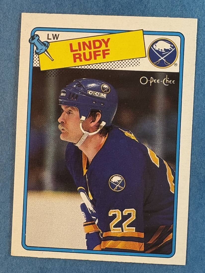 1988-89 O-Pee-Chee Vintage OPC #40 Lindy Ruff - Buffalo Sabres NHL (2)