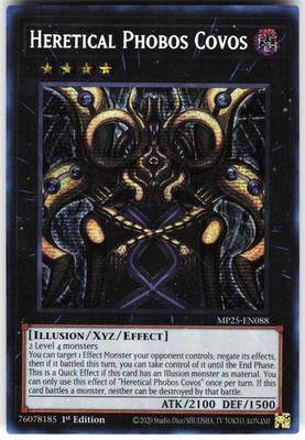 Heretical Phobos Covos MP25-EN088 Yugioh TCG Prismatic Secret Rare NM