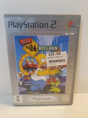 The Simpsons: Hit and Run, Playstation 2, PS2 Game w/manual, GC, Tested Platinum