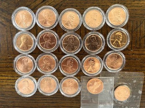 Lot Of 20 Proof Pennies various dates.  Includes 1968 wheat to 2015