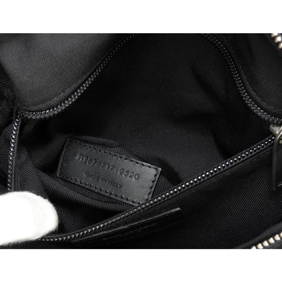 Saint Laurent Body Bag City Nylon Pelle Nero Marsupio in Vita BumBag con Borsa Portaoggetti