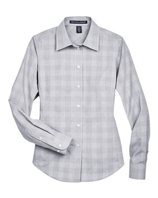 Devon & Jones Women's Crown Collection Glen Plaid Woven Dress Shirt DG520W