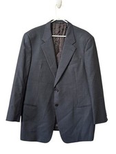 Armani Collezioni Blazer Sport Coat Mens 46R Two Button Navy Black Made In Italy
