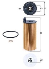 MAHLE Ölfilter OX 813/2D Filtereinsatz für BMW TOYOTA X3 X4 X5 F11 F20 F10 F25