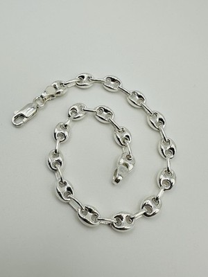 925 Sterling Silber 5 mm Anker Mariner Gliederkette Chian Armband Neu