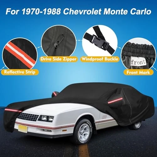Водонепроницаемые автомобильные чехлы QUNSUNUS для Chevy Monte Carlo 1970-1988 - Изображение 2 из 4