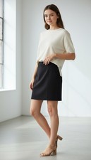 Ann Taylor Women's Straight  Pencil Skirt Stretch Black Size 8