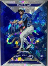 Matt Shaw 2025 Panini Crusade #40 Blue Cracked Ice RC