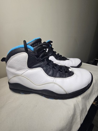 Size 10.5 - Air Jordan10 Retro 2014 Powder Blue Black White Leather (310805-106) - Picture 2 of 14