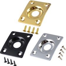 Guitar Output Metal Jack Plate Square With Screws for Electric Bass Guitar Tele