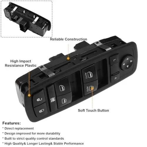 Front Left Driver Side Master Power Control Window Switch for Dodge Ram 1500 - Picture 6 of 6