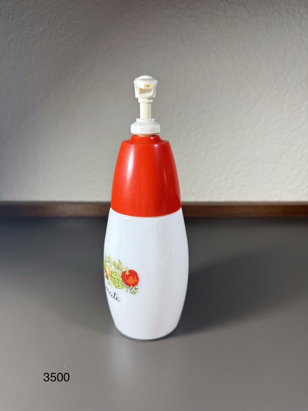 Gemco Ketchup Pump Spice of Life Corningware Coordinate Glass Jar