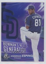 2017 Bowman Platinum Bowman's Next Generation Purple /250 Anderson Espinoza un2