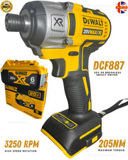 DeWalt DCF887N 20V XR Brushless Impact Driver + 6Ah Battery 205Nm