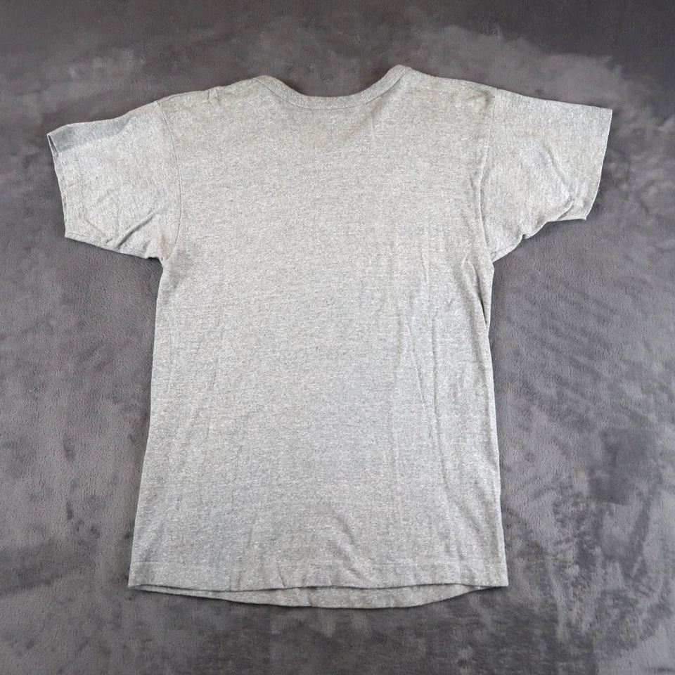 Camiseta Vintage Años 80 Champion Blanco Gris Jaspeado Manga Corta Hecha en EE. UU. M Med Foto 2 de 4