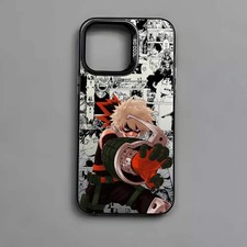 Anime K-Katsuki Bakugo Phone Case For iPhone 16 15 14 13 12 11 Pro Max Black Mat