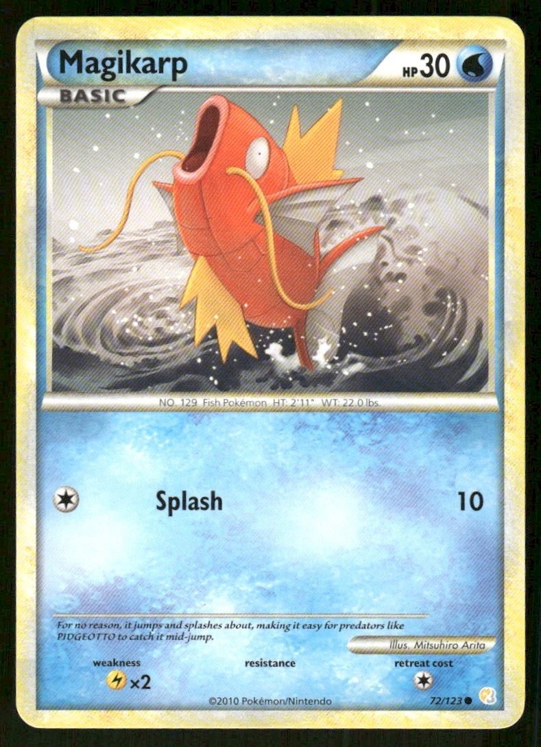 Pokemon Tcg Magikarp #72 Pokemon HeartGold & SoulSilver LP