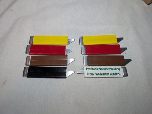 8x Vintage Advertising Razor Box Cutter Knife Hunts Wesson Peter Pan Swiss Miss - Picture 4 of 4
