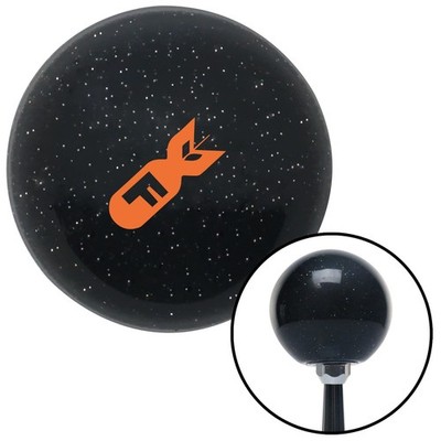 Orange F Bomb Black Metal Flake Shift Knob w/ M16x1.5 Insert Shifter Auto Brody