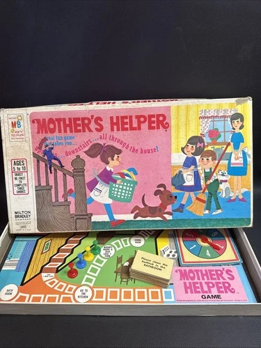 Vintage MOTHER'S HELPER Board Game 1969 Milton Bradley Complete