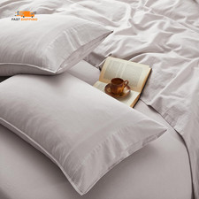 4Pcs Organic Linen Sheets Queen Size, 100 French Linen from Normandy, Breathabl