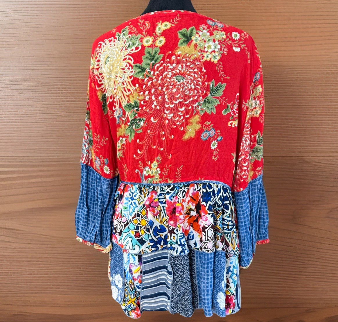 John Mark Blouse Small Boho Tunic Top Statement P… - image 7