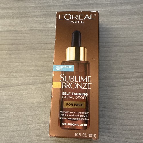 Loreal Sublime Bronze Self Tanning Facial Drops w/ Hyaluronic Acid 1oz NEW