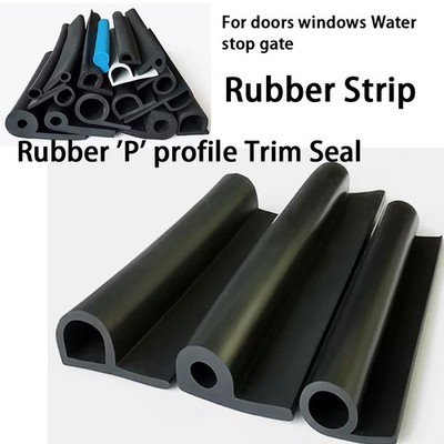 Gummi 'P' Profil Trim Dichtung Für Türen Fenster Wasser Stopp Gate Gummistreifen