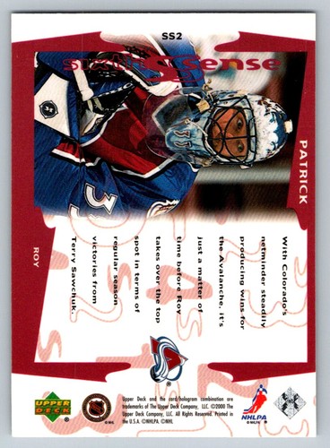 2000 UD Sixth Sense Patrick Roy SS2 - Picture 2 of 2