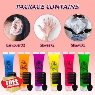 Glow Hair Dye Temporary Paint for Hair and Body Party Supplies