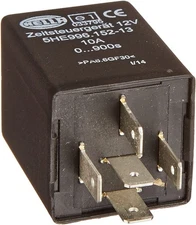 HELLA 996152131 12V Delay-On-Release, Time Delay Relay, Black