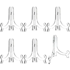 6 Pack 7 Inch Acrylic Easel Stand, Display Stand, Plate Holder for Display, P...