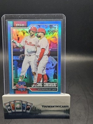 2026 Topps Series One Blue Cool Crushers 4/150 Bryce Harper Kyle Schwarber 